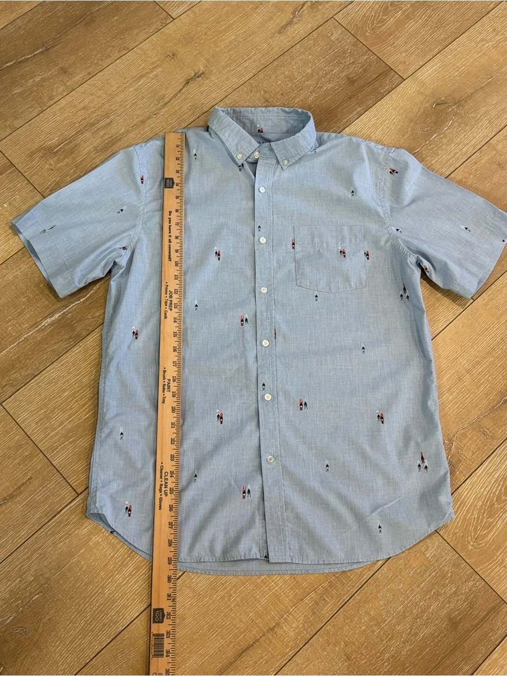 Banana Republic Luxe Poplin Surf Print Button Down Shirt Men’s L Tall slim fit